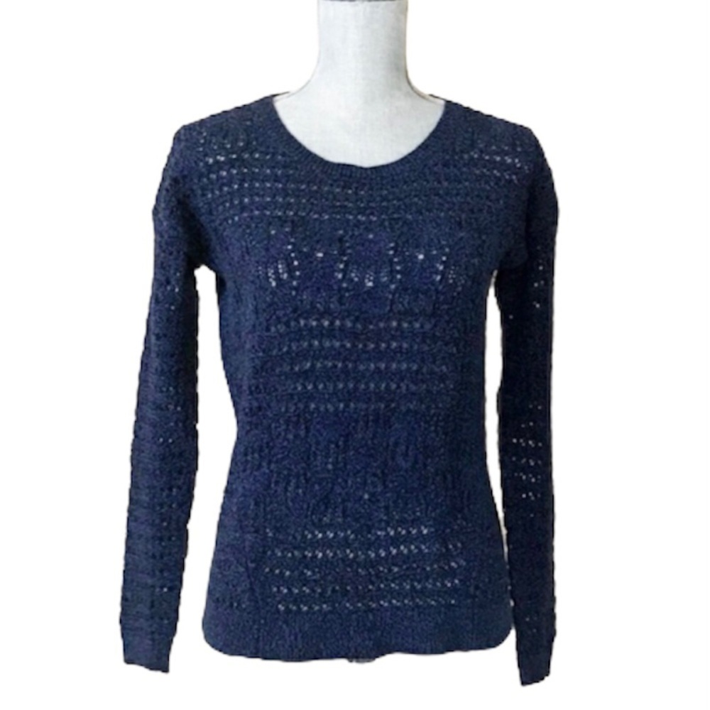 DKNY navy & black knit sweater, S